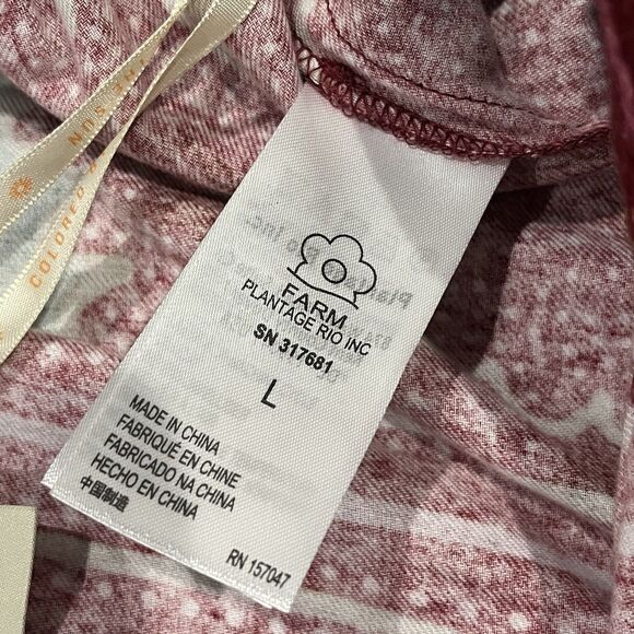 Farm Rio Solar Chita Green Pants Women’s Large Multicolor Tropical Floral Bright - Picture 6 of 10